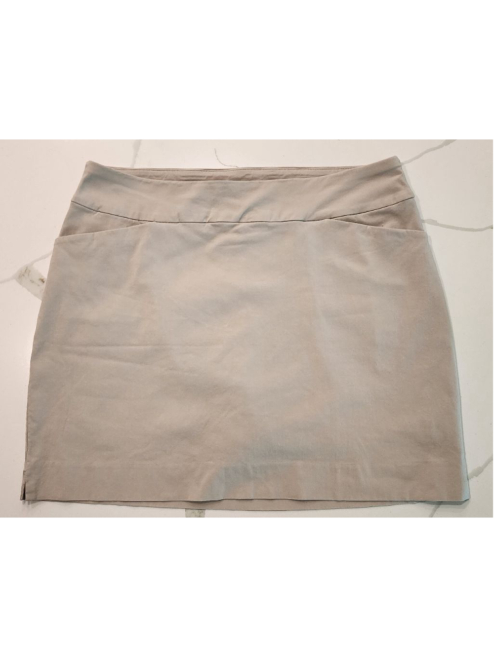 JM Collection Khaki Tan XL Skort Built-In Shorts Pull-On Stretchy Rayon XL
